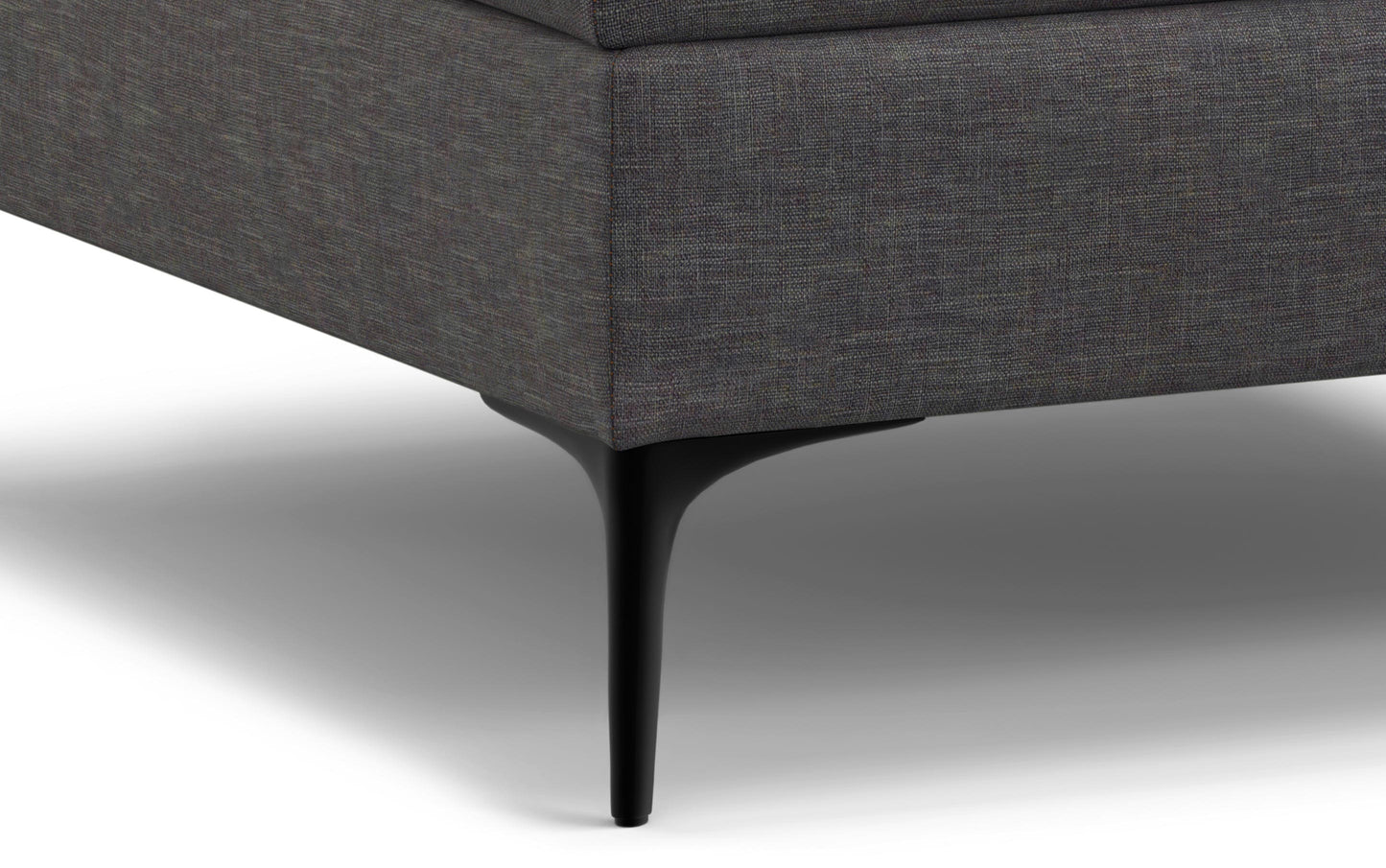 Slate Grey Linen Style Fabric | Rebecca Coffee Table Storage Ottoman with Lift Up Lid