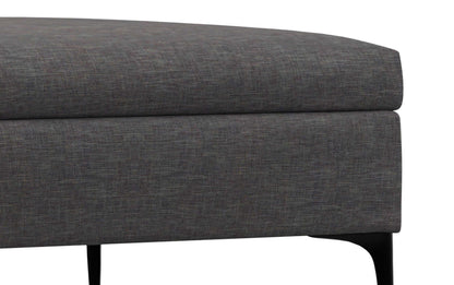 Slate Grey Linen Style Fabric | Rebecca Coffee Table Storage Ottoman with Lift Up Lid