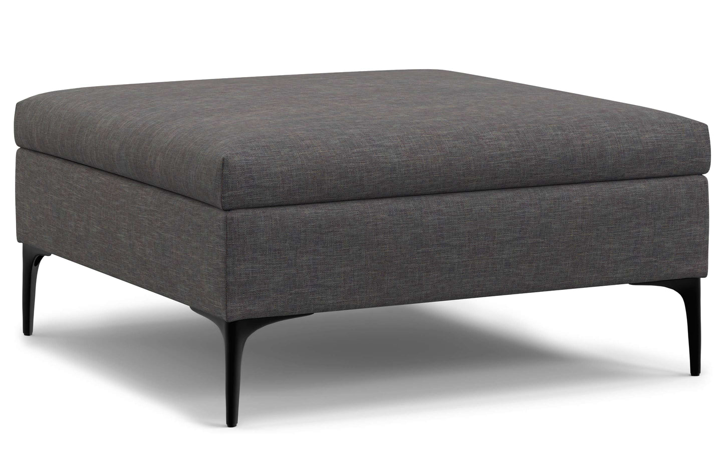 Slate Grey Linen Style Fabric | Rebecca Coffee Table Storage Ottoman with Lift Up Lid