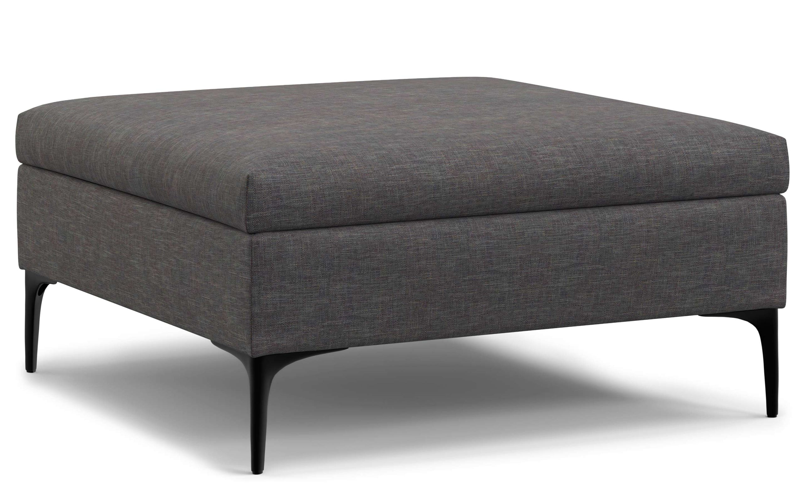 Slate Grey Linen Style Fabric | Rebecca Coffee Table Storage Ottoman with Lift Up Lid