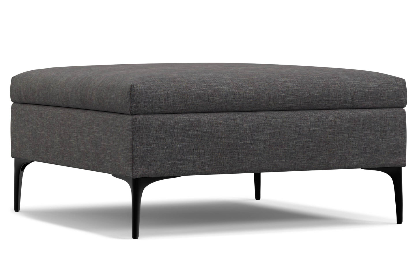 Slate Grey Linen Style Fabric | Rebecca Coffee Table Storage Ottoman with Lift Up Lid