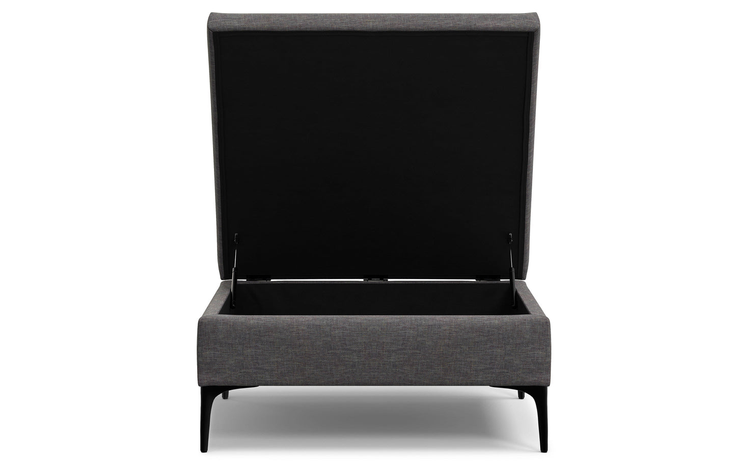 Slate Grey Linen Style Fabric | Rebecca Coffee Table Storage Ottoman with Lift Up Lid