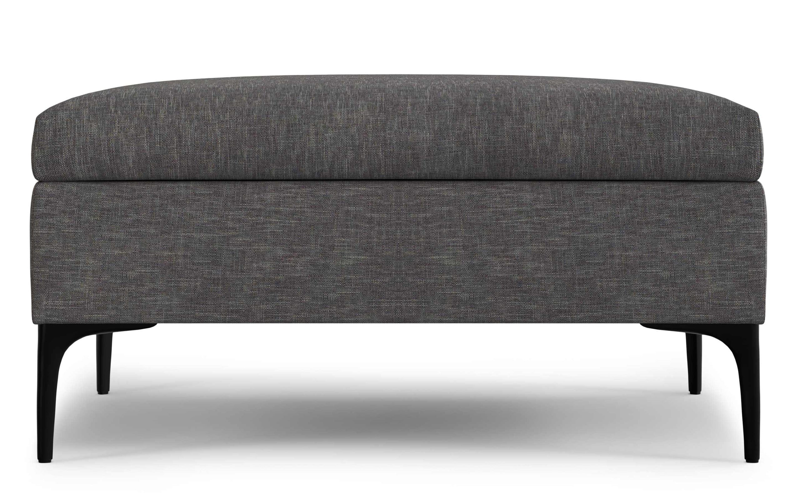 Slate Grey Linen Style Fabric | Rebecca Coffee Table Storage Ottoman with Lift Up Lid