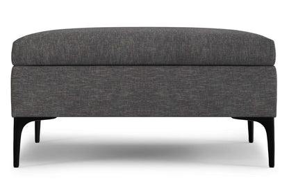 Slate Grey Linen Style Fabric | Rebecca Coffee Table Storage Ottoman with Lift Up Lid