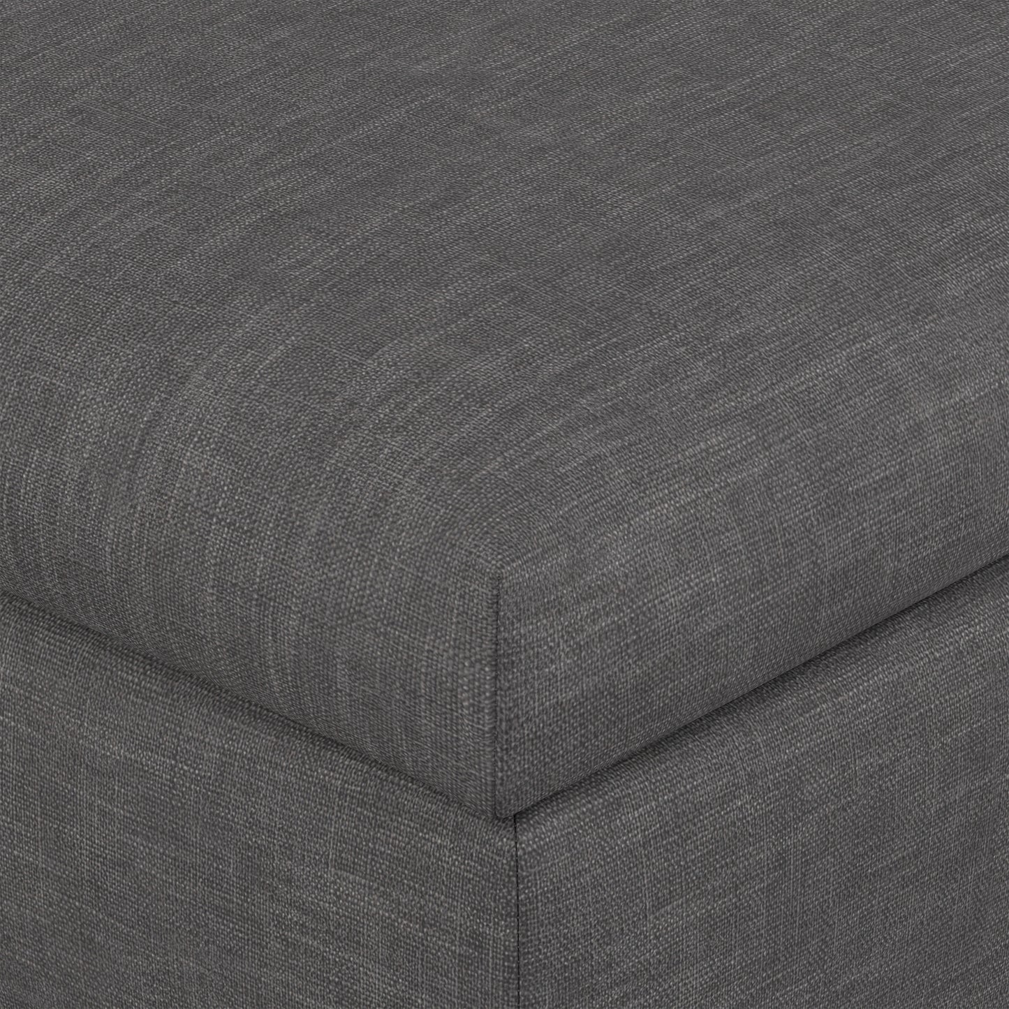 Slate Grey Linen Style Fabric | Rebecca Coffee Table Storage Ottoman with Lift Up Lid in Linen