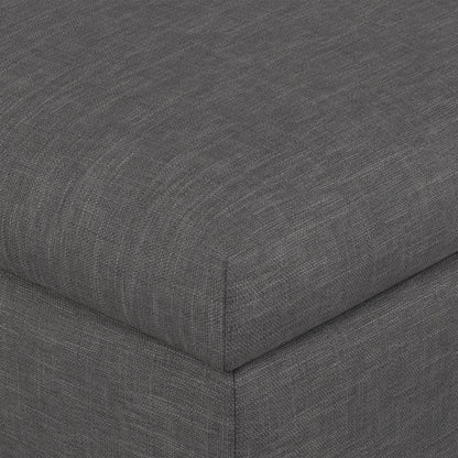 Slate Grey Linen Style Fabric | Rebecca Coffee Table Storage Ottoman with Lift Up Lid in Linen