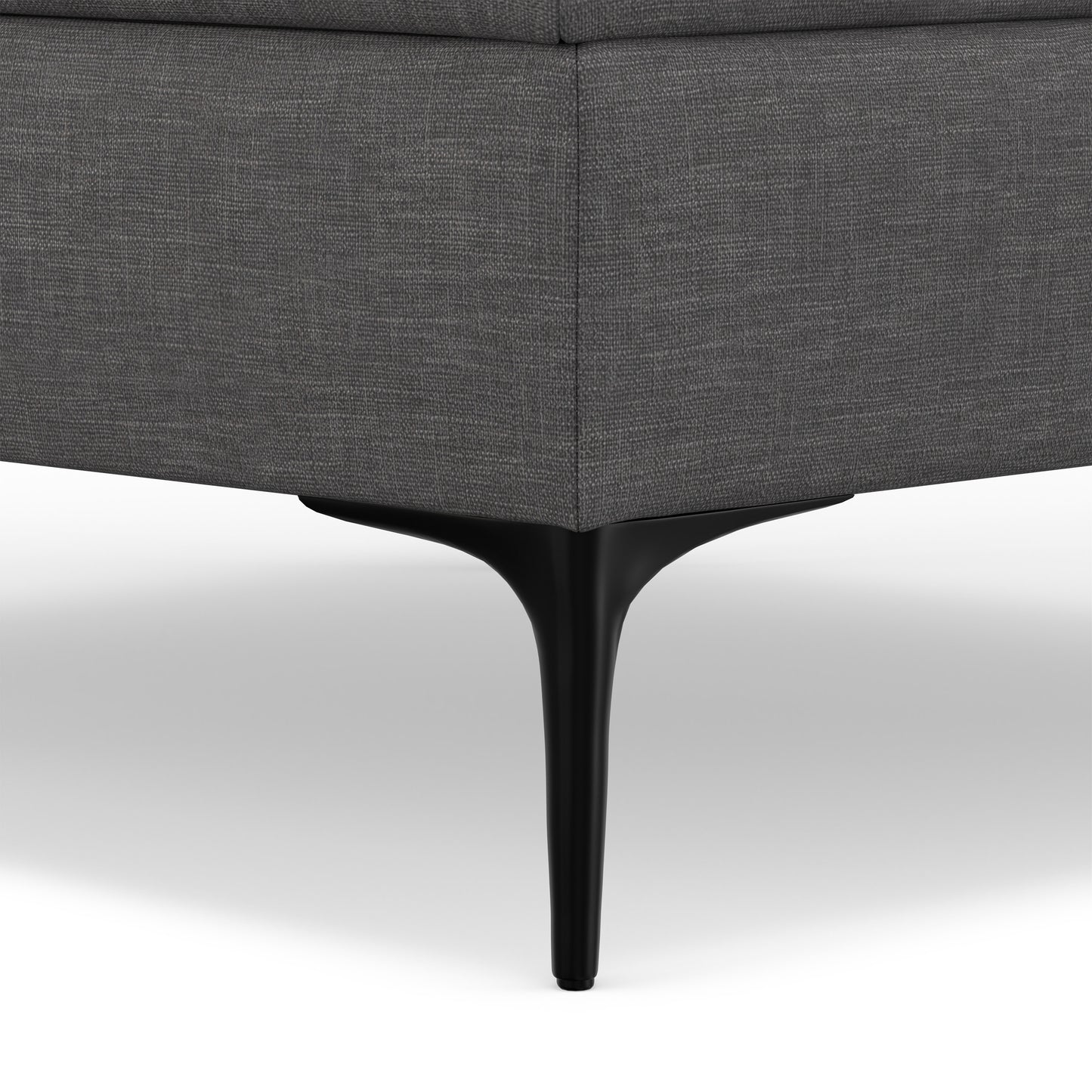Slate Grey Linen Style Fabric | Rebecca Coffee Table Storage Ottoman with Lift Up Lid in Linen