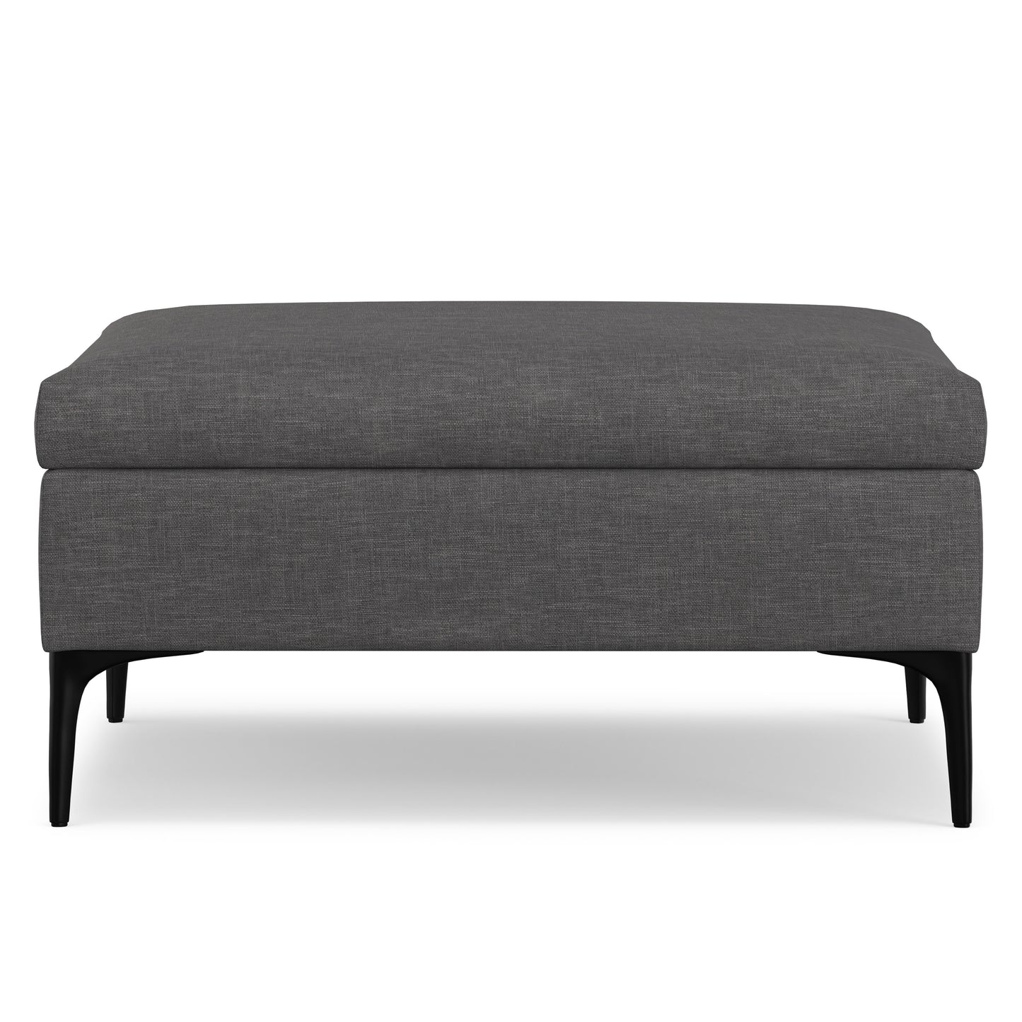 Slate Grey Linen Style Fabric | Rebecca Coffee Table Storage Ottoman with Lift Up Lid in Linen