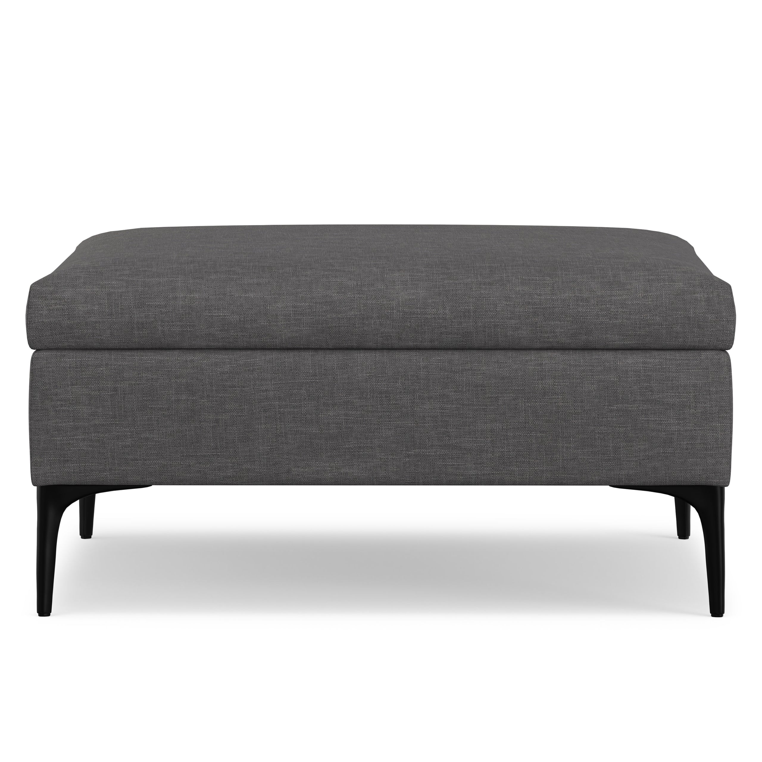 Slate Grey Linen Style Fabric | Rebecca Coffee Table Storage Ottoman with Lift Up Lid in Linen