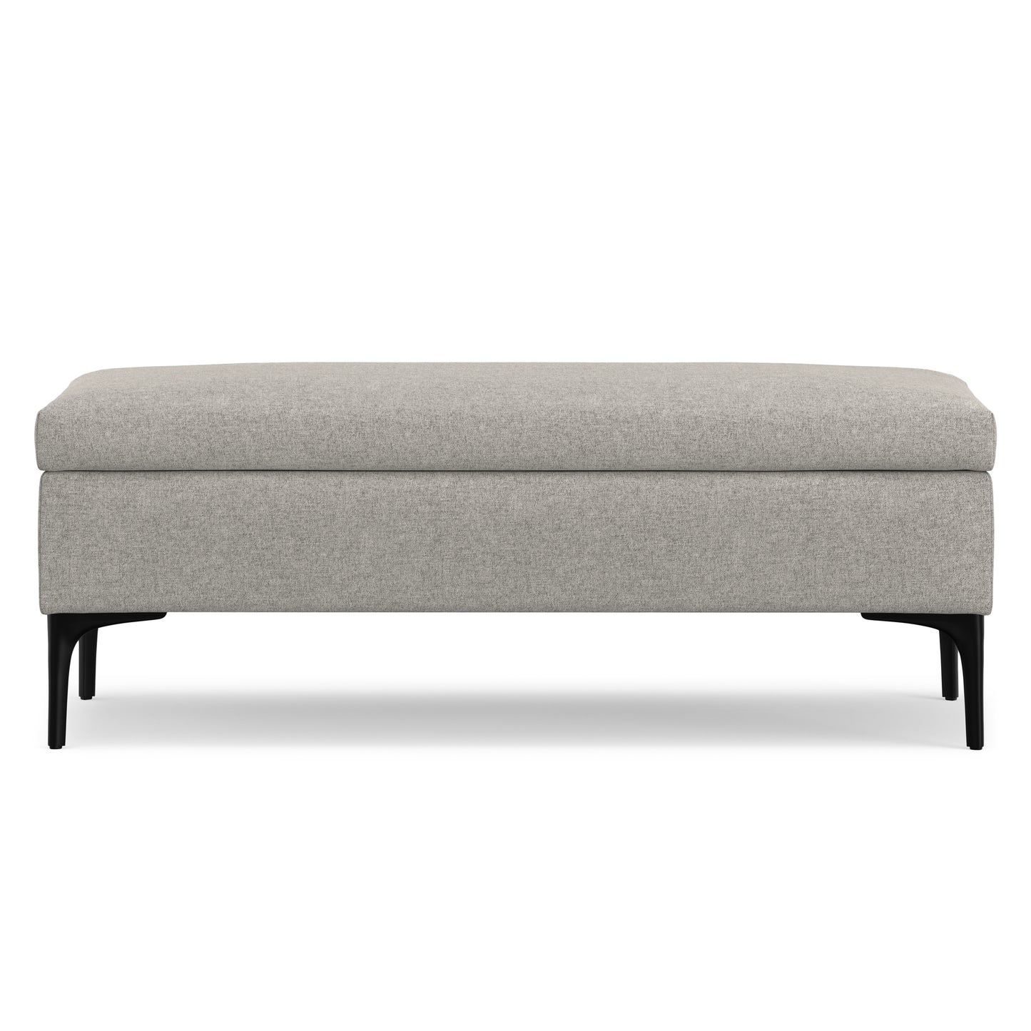 Cloud Grey Linen Style Fabric | Rebecca Large Coffee Table Storage Ottoman with Lift up Lid in Linen