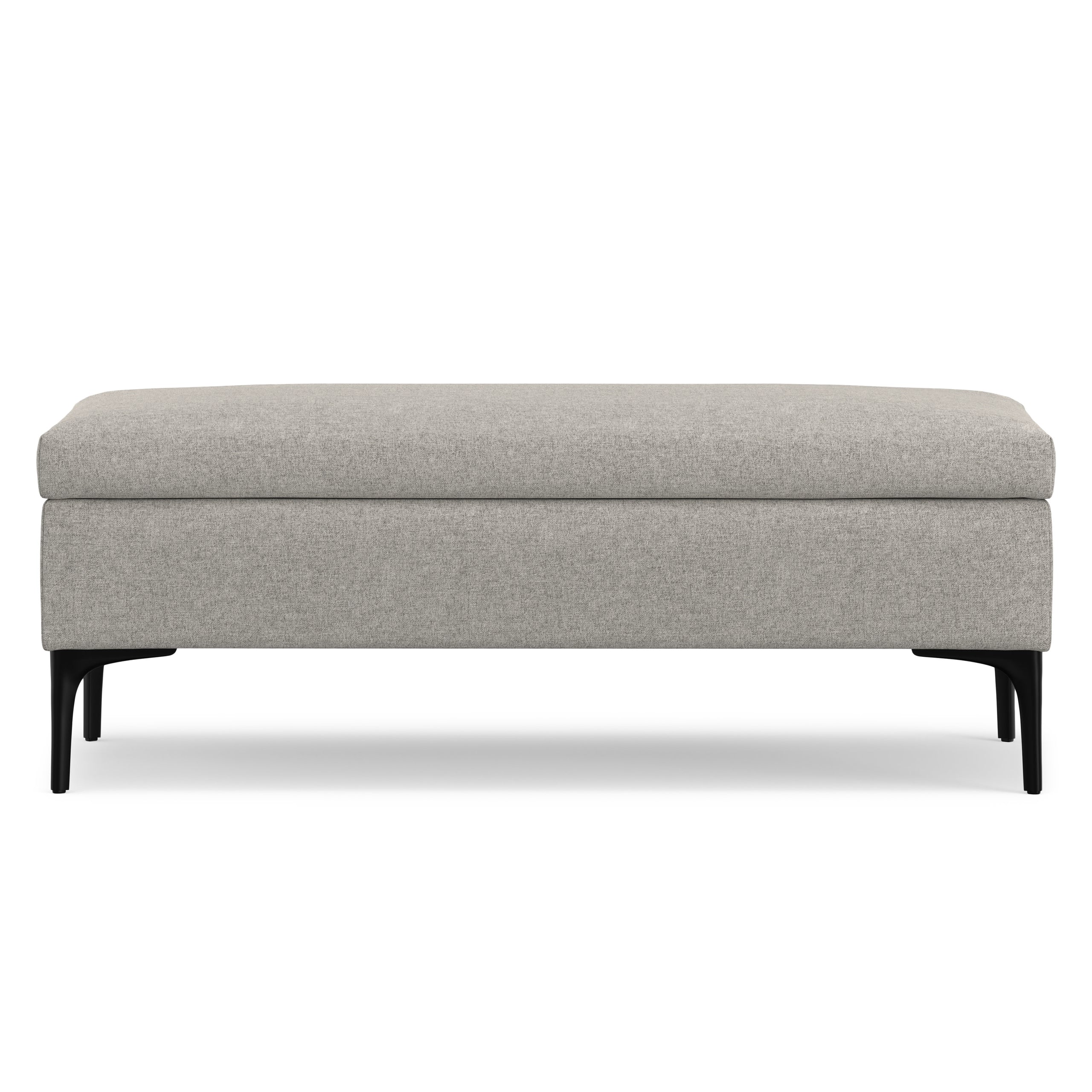 Cloud Grey Linen Style Fabric | Rebecca Large Coffee Table Storage Ottoman with Lift up Lid in Linen
