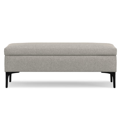Cloud Grey Linen Style Fabric | Rebecca Large Coffee Table Storage Ottoman with Lift up Lid in Linen