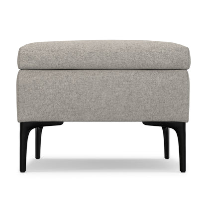 Cloud Grey Linen Style Fabric | Rebecca Large Coffee Table Storage Ottoman with Lift up Lid in Linen