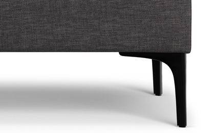 Slate Grey Linen Style Fabric | Rebecca Large Coffee Table Storage Ottoman with Lift up Lid