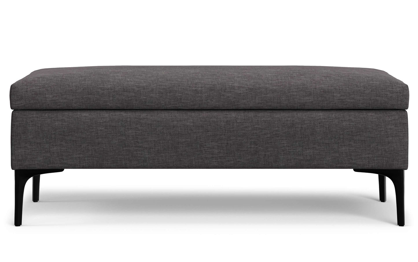 Slate Grey Linen Style Fabric | Rebecca Large Coffee Table Storage Ottoman with Lift up Lid