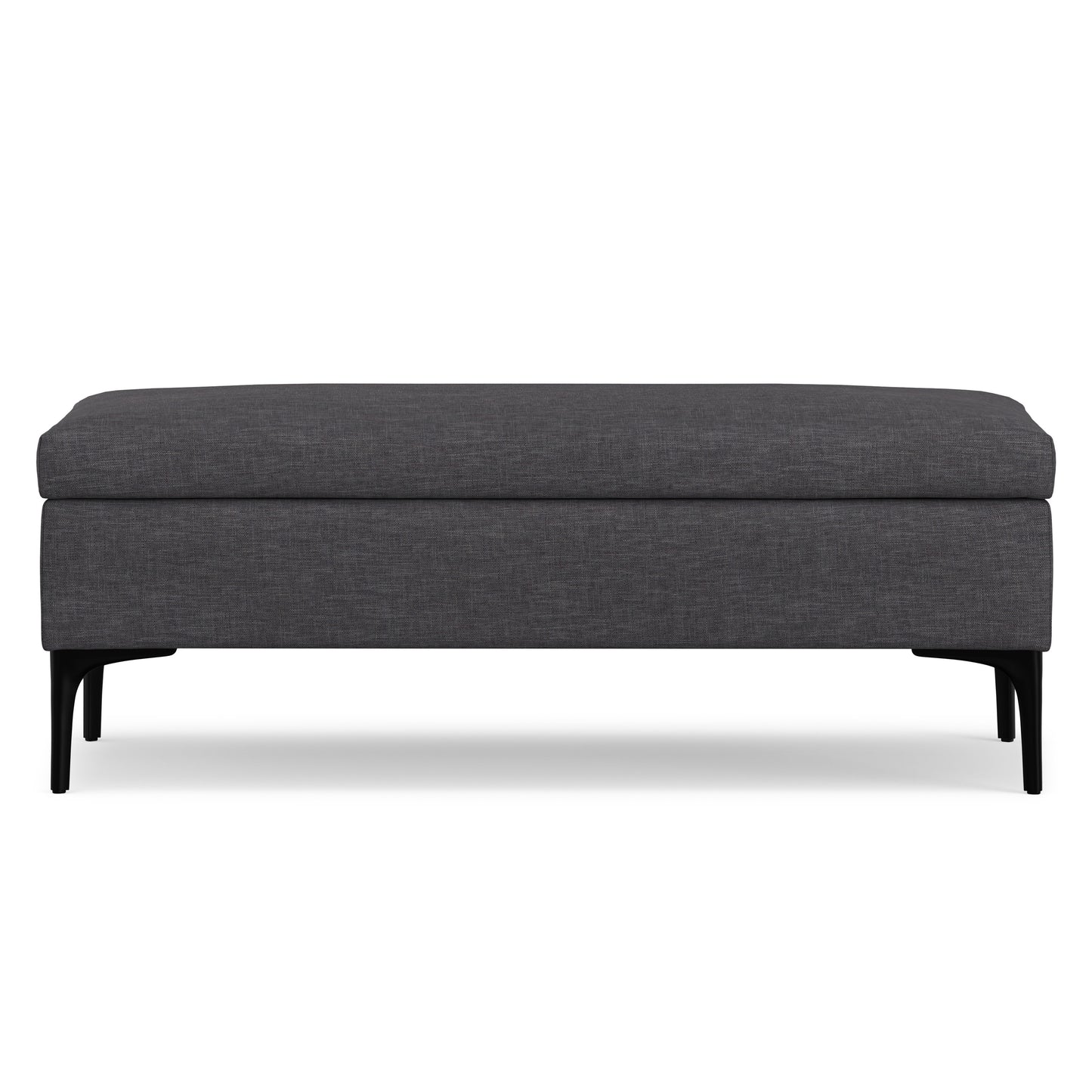 Slate Grey Linen Style Fabric | Rebecca Large Coffee Table Storage Ottoman with Lift up Lid in Linen