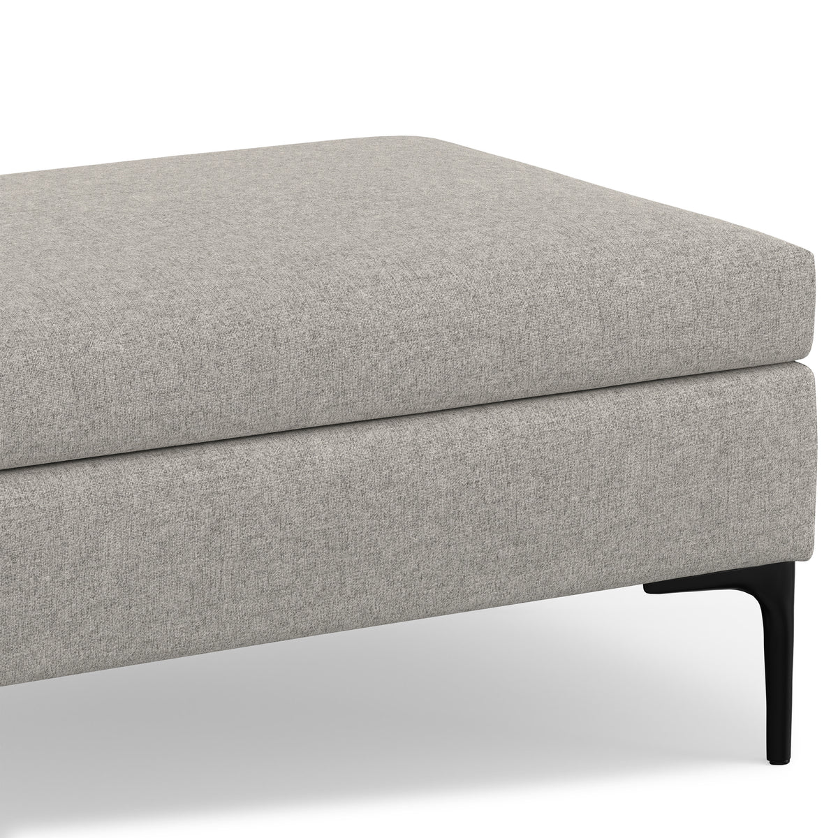 Cloud Grey Linen Style Fabric | Rebecca Rectangular Coffee Table Storage Ottoman with Lift Up Lid in Linen Style Fabric
