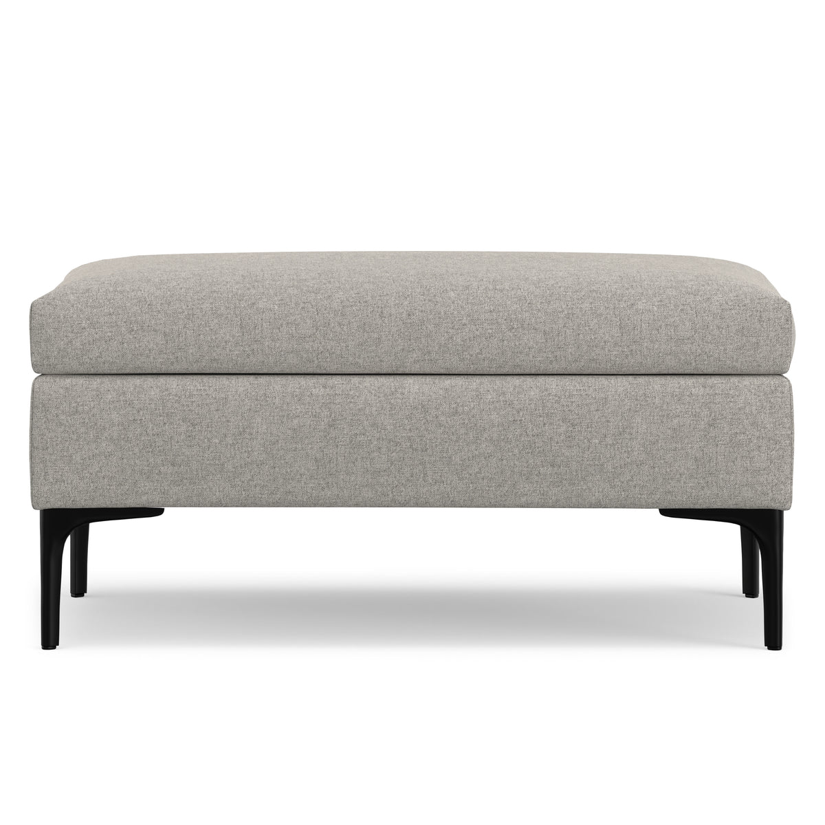 Cloud Grey Linen Style Fabric | Rebecca Rectangular Coffee Table Storage Ottoman with Lift Up Lid in Linen Style Fabric