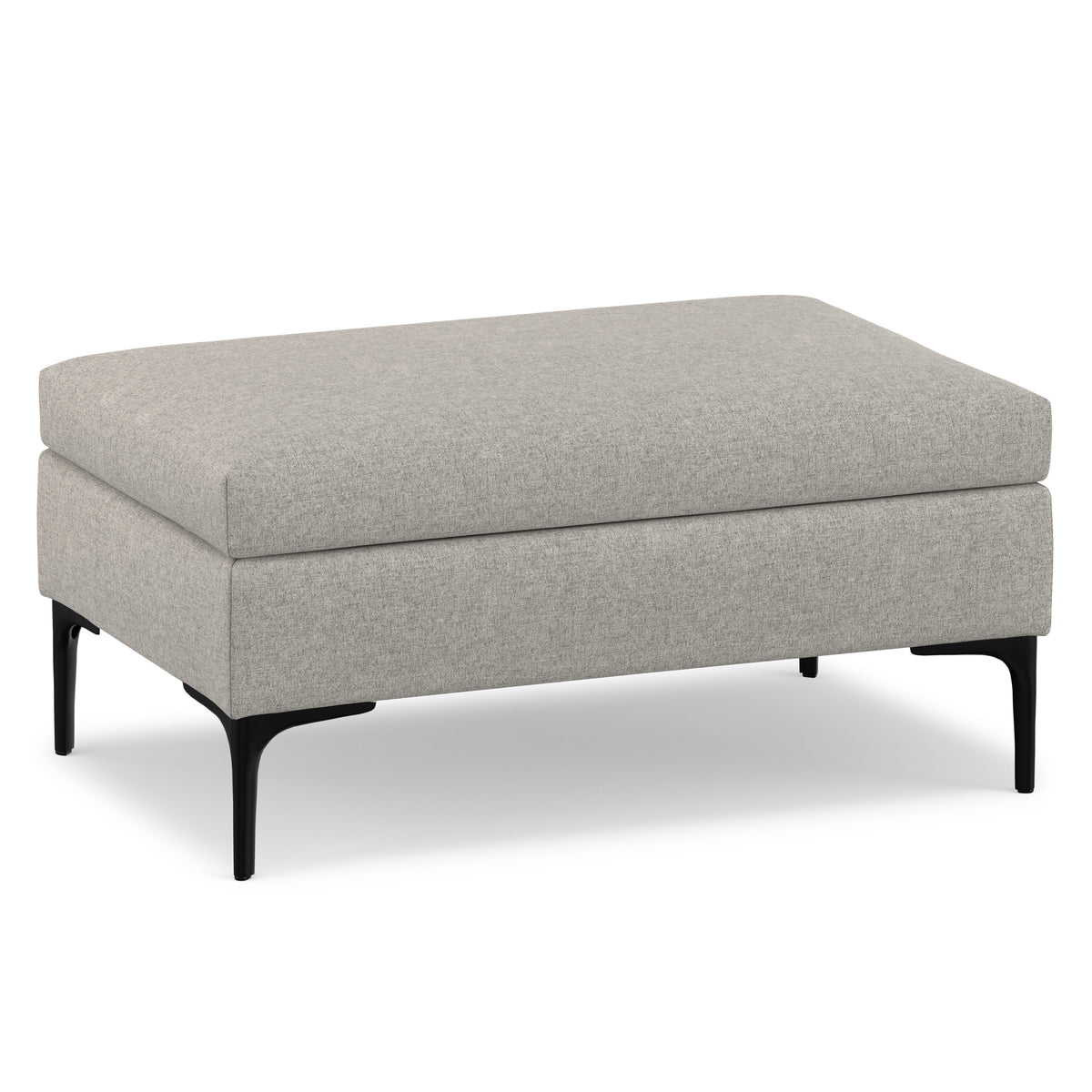 Cloud Grey Linen Style Fabric | Rebecca Rectangular Coffee Table Storage Ottoman with Lift Up Lid in Linen Style Fabric