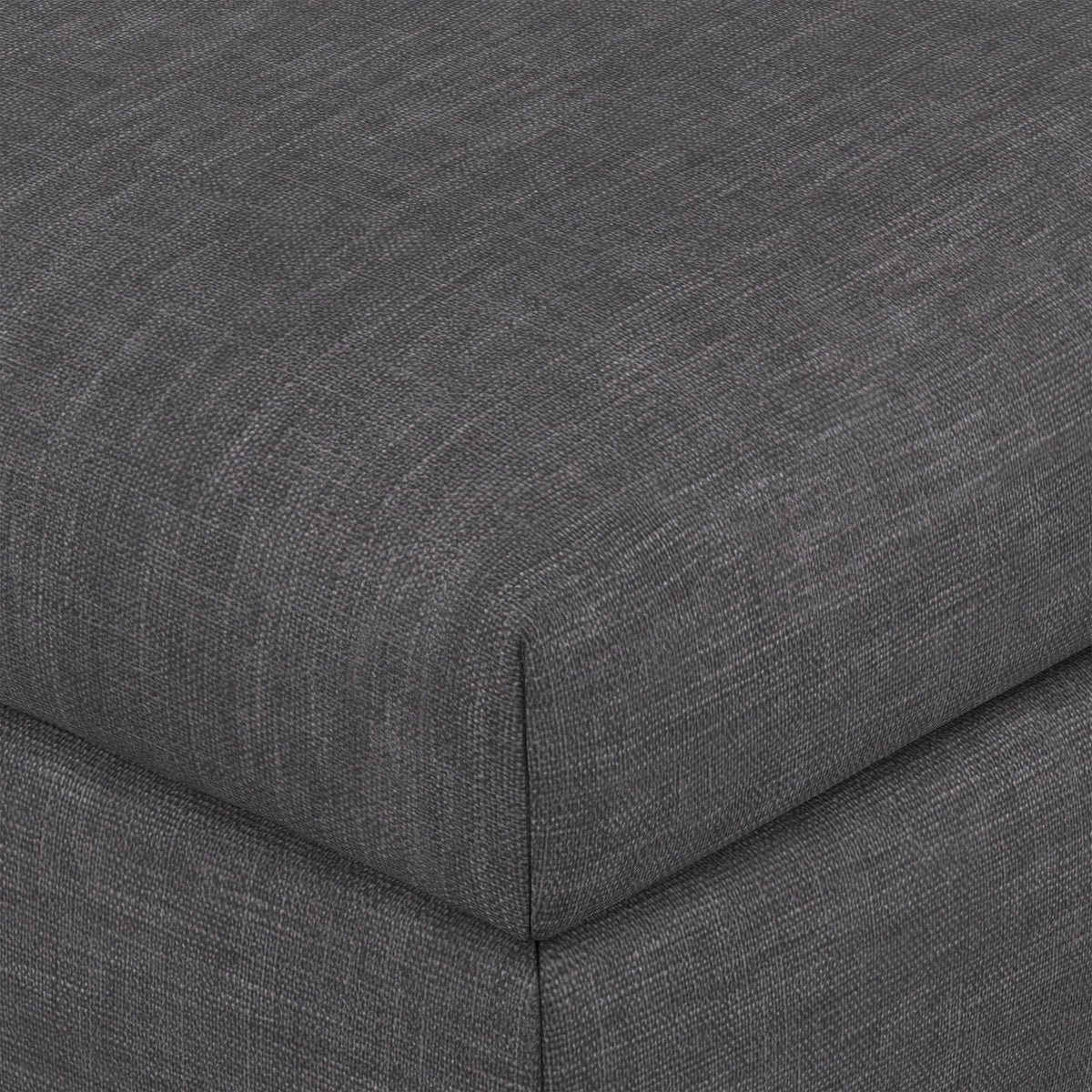 Slate Grey Linen Style Fabric | Rebecca Rectangular Coffee Table Storage Ottoman with Lift Up Lid in Linen Style Fabric