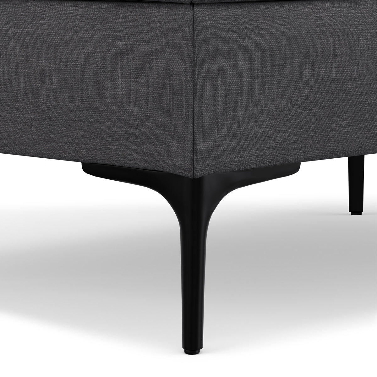 Slate Grey Linen Style Fabric | Rebecca Rectangular Coffee Table Storage Ottoman with Lift Up Lid in Linen Style Fabric
