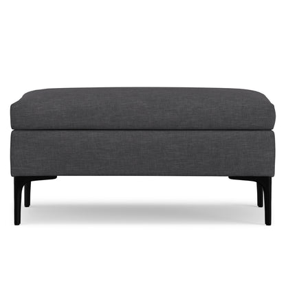 Slate Grey Linen Style Fabric | Rebecca Rectangular Coffee Table Storage Ottoman with Lift Up Lid in Linen Style Fabric