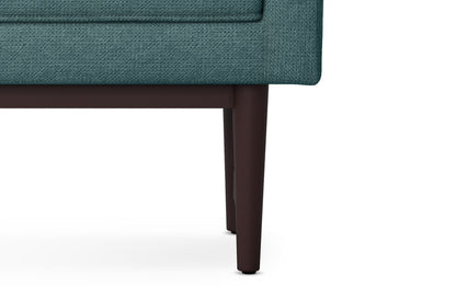 Smoky Teal Linen Style Polyester | Scott Ottoman Bench