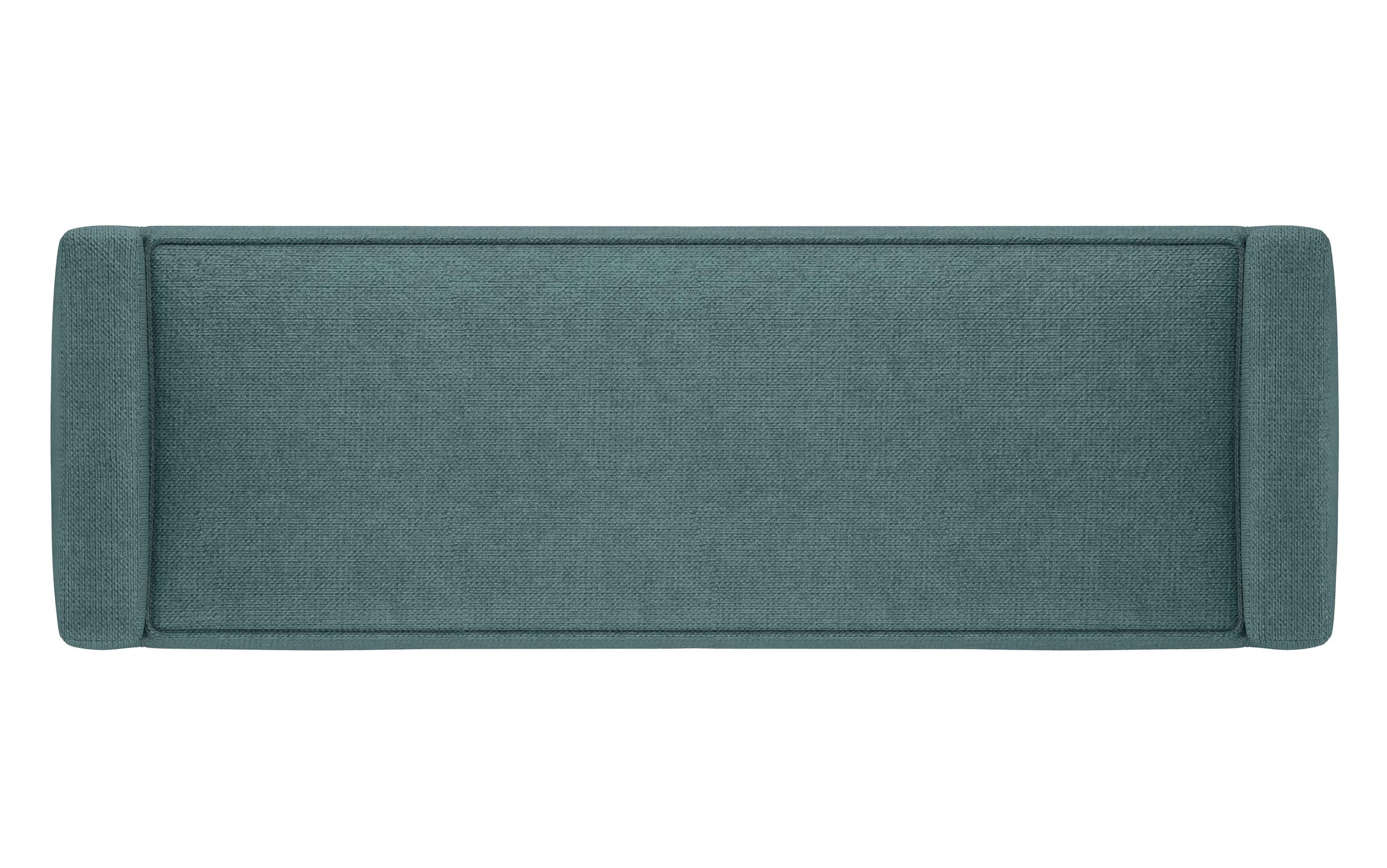Smoky Teal Linen Style Polyester | Scott Ottoman Bench