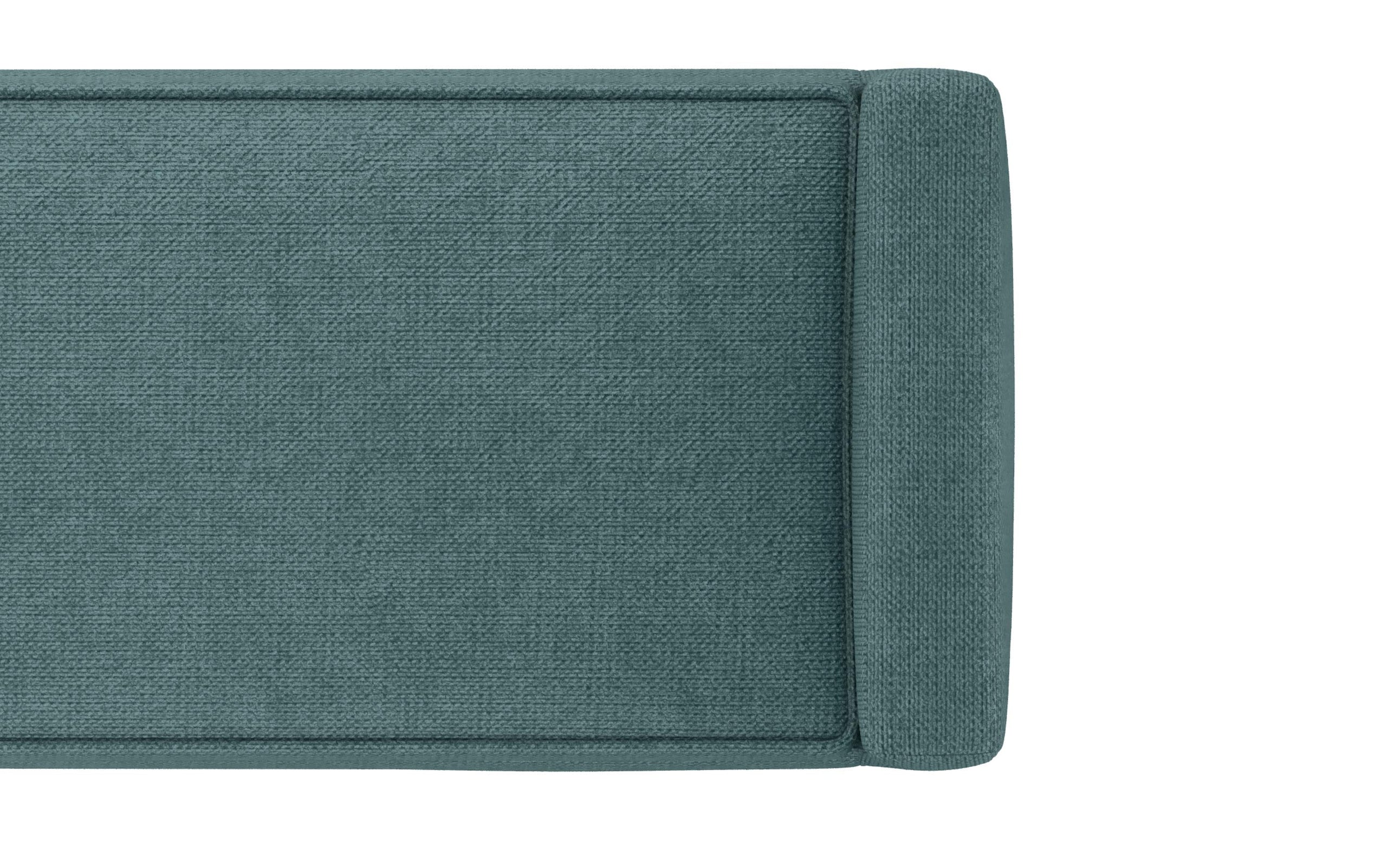 Smoky Teal Linen Style Polyester | Scott Ottoman Bench