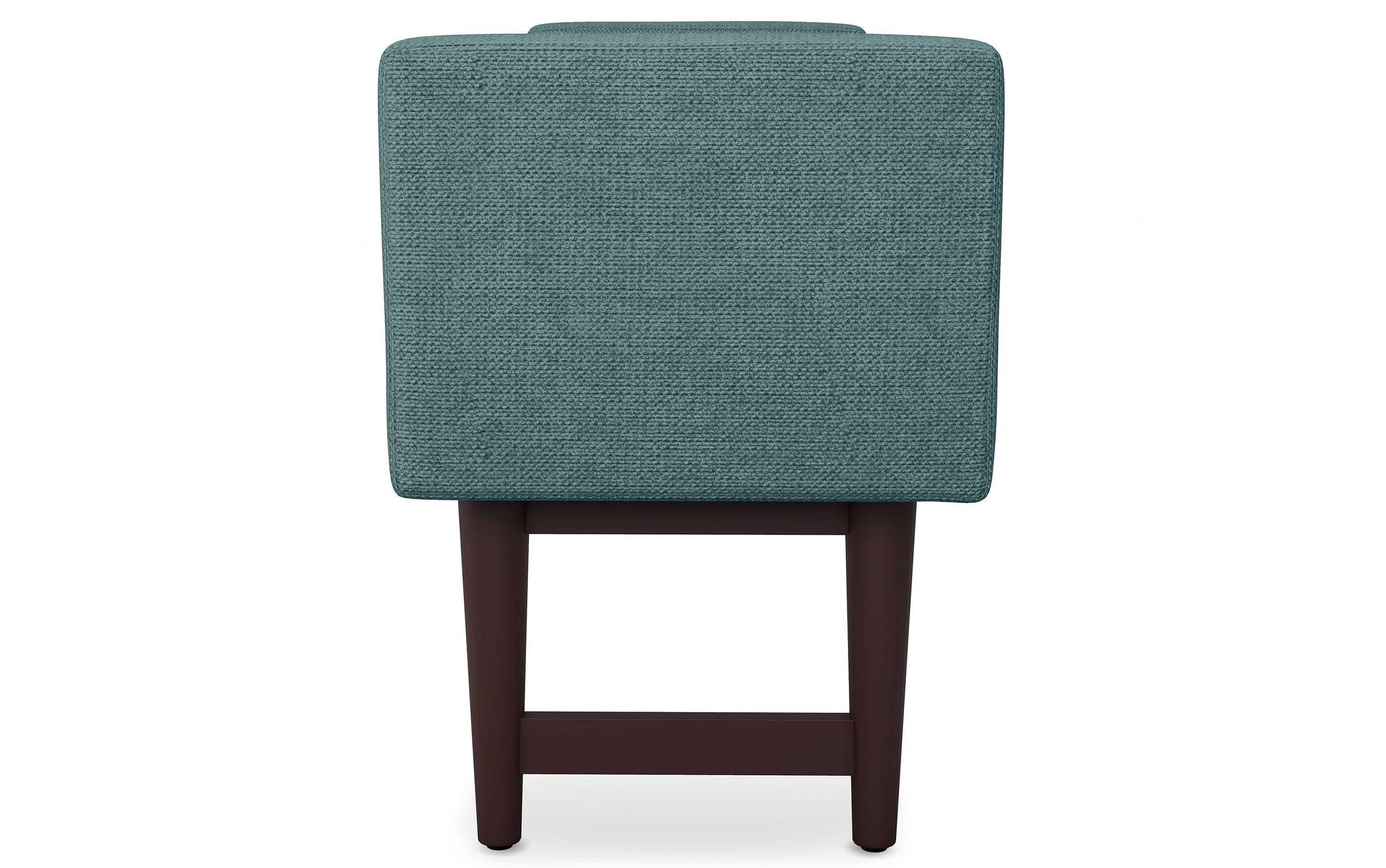 Smoky Teal Linen Style Polyester | Scott Ottoman Bench