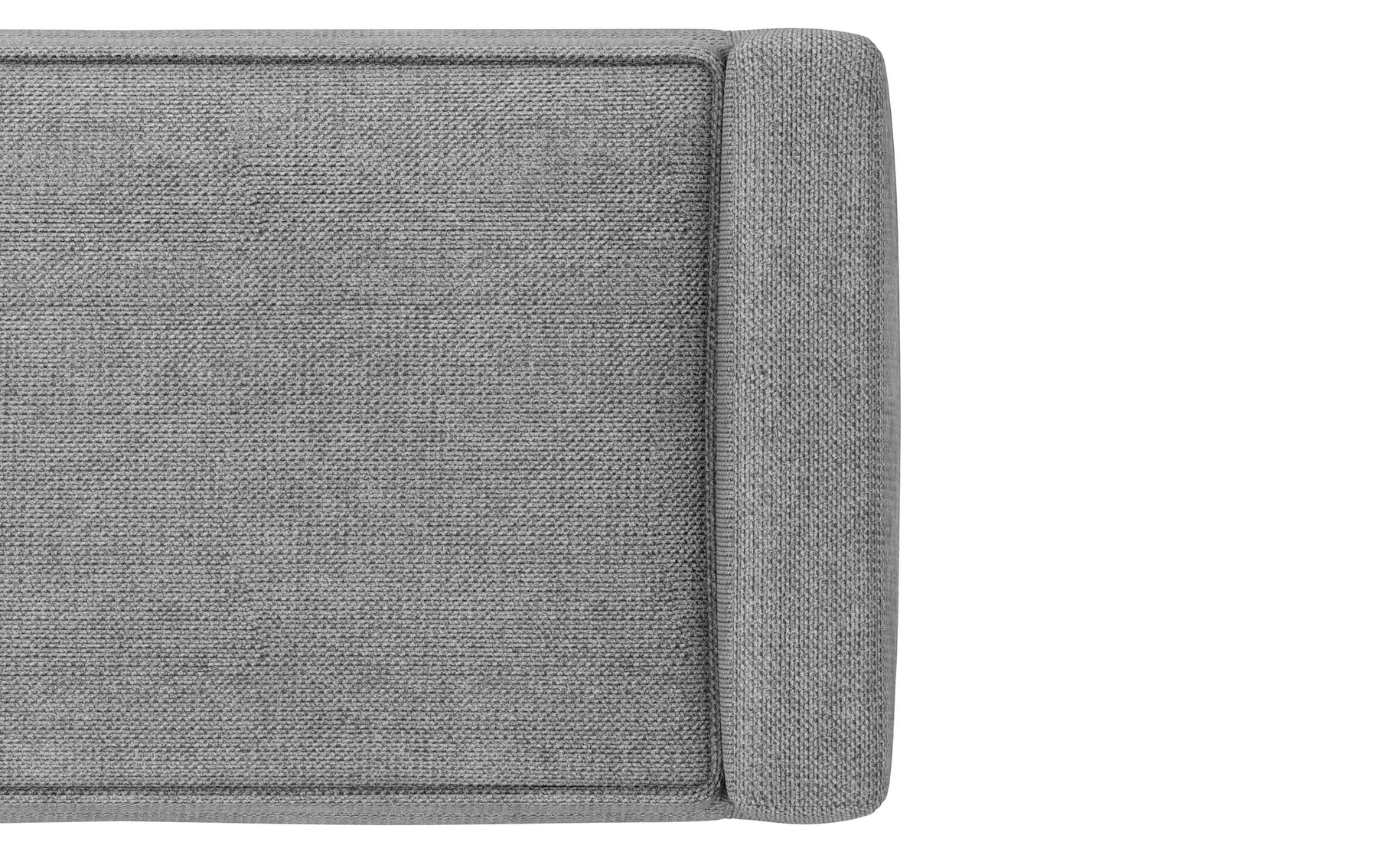 Pewter Grey Linen Style Polyester | Scott Small Ottoman Bench