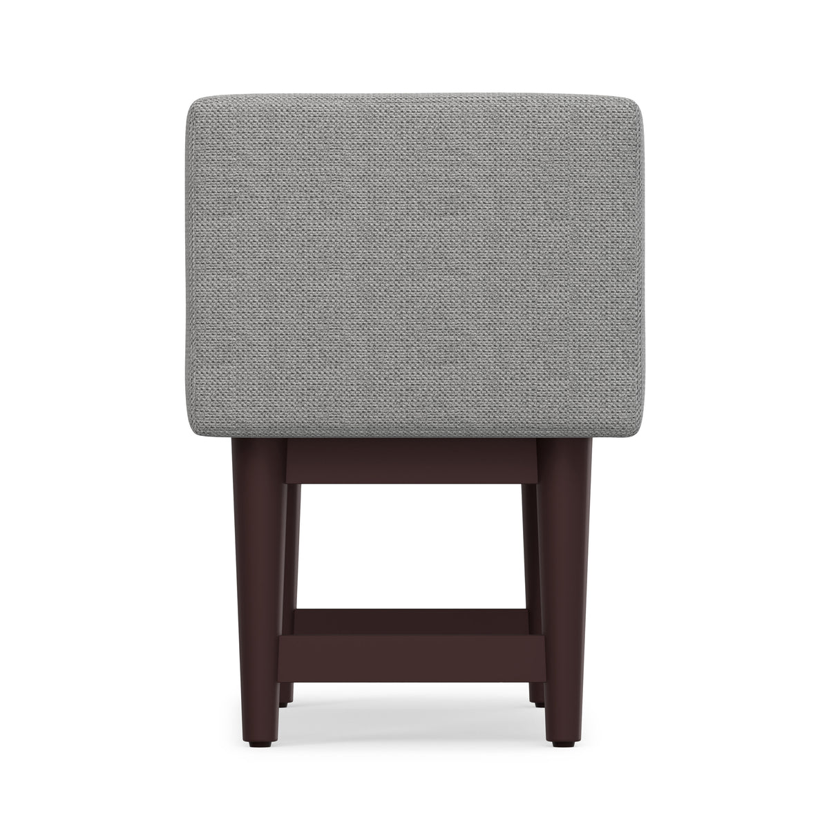 Pewter Grey Linen Style Polyester | Scott Small Ottoman Bench