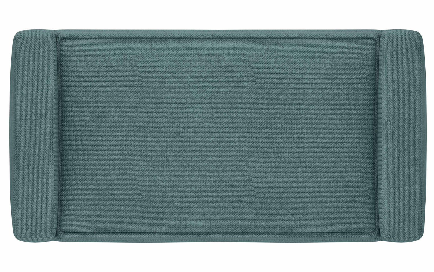 Smoky Teal Linen Style Polyester | Scott Small Ottoman Bench