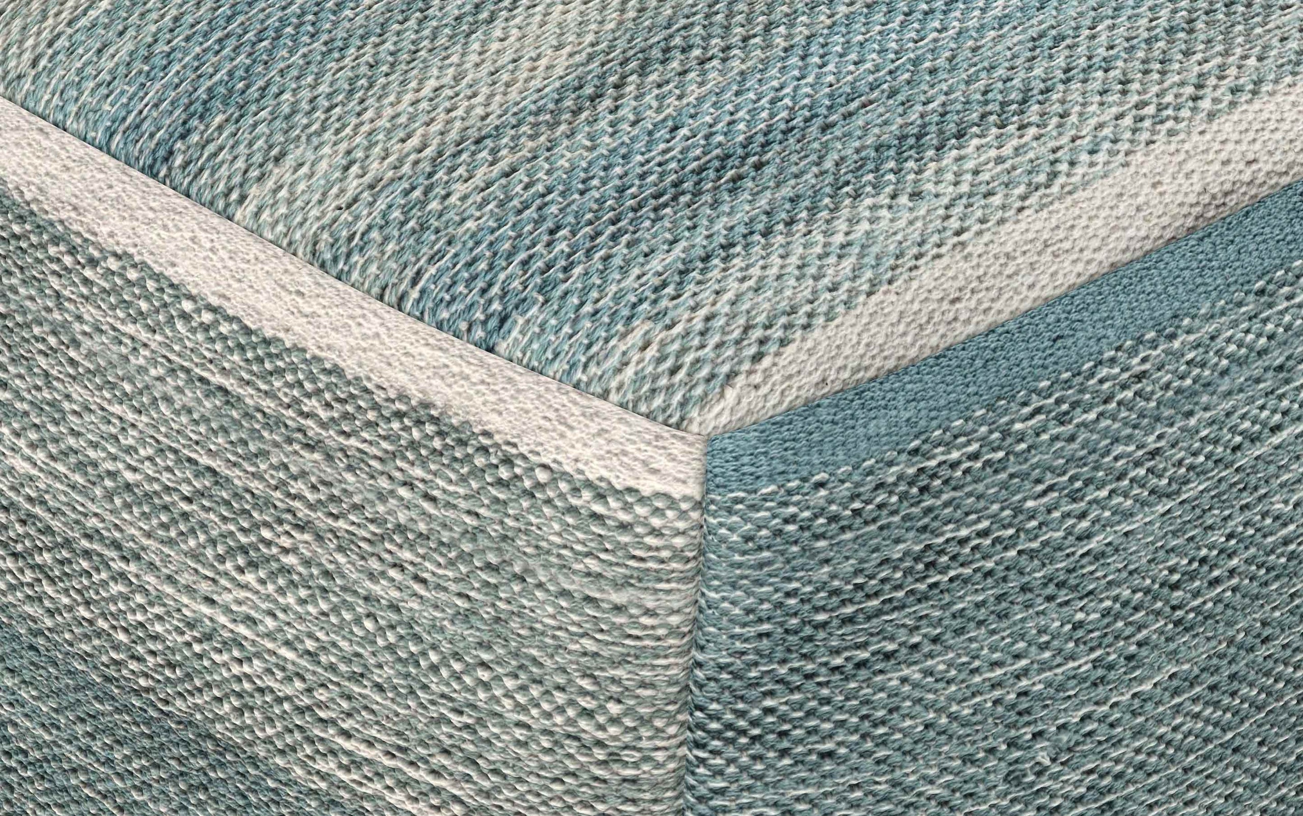 Blue Melange | Naya Patterned Cube Pouf