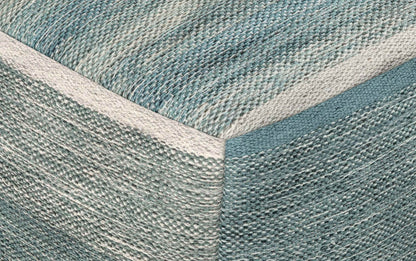 Blue Melange | Naya Patterned Cube Pouf
