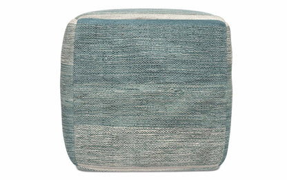 Blue Melange | Naya Patterned Cube Pouf