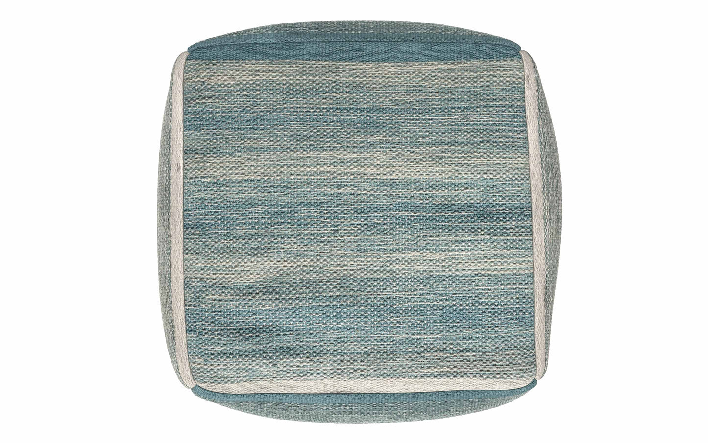 Blue Melange | Naya Patterned Cube Pouf
