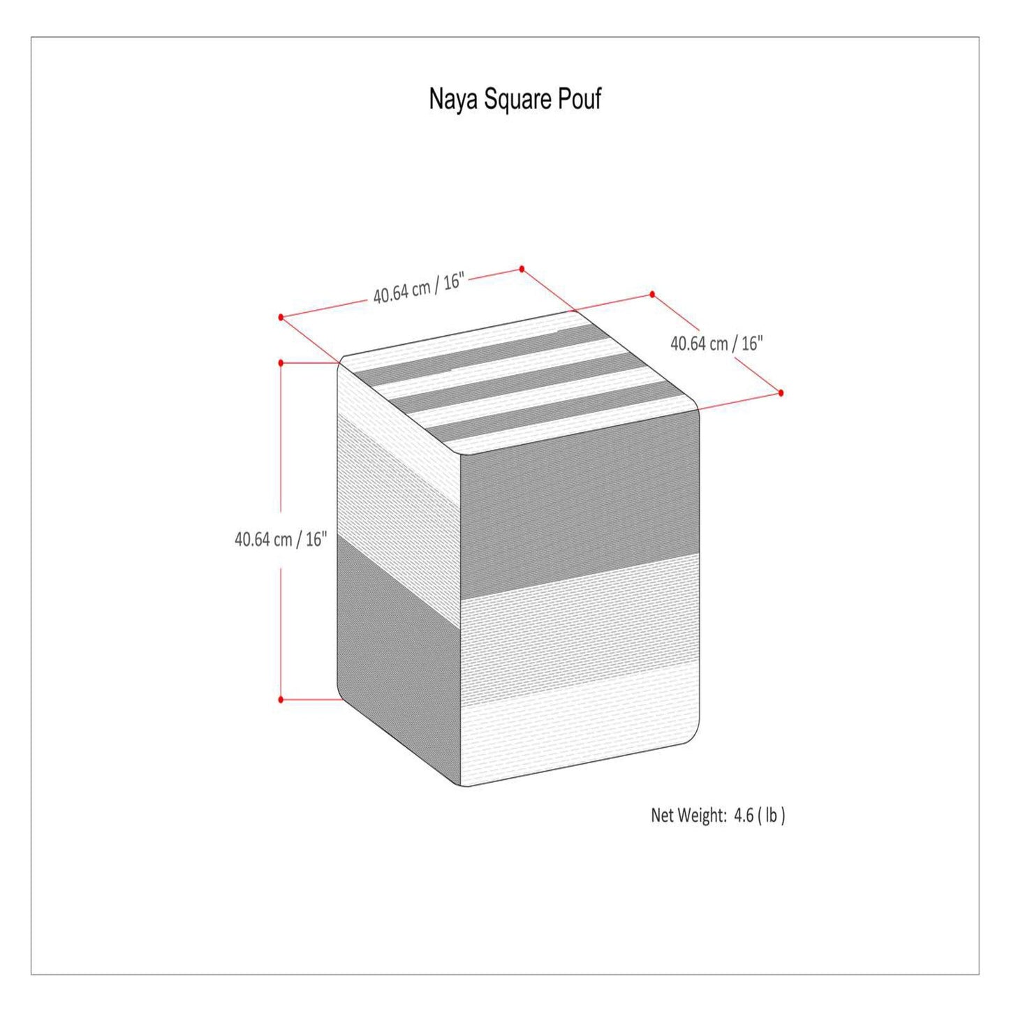 Naya Cube Pouf