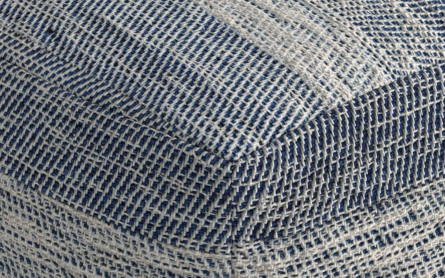 Patterened Teal Melange | Clay Square Pouf