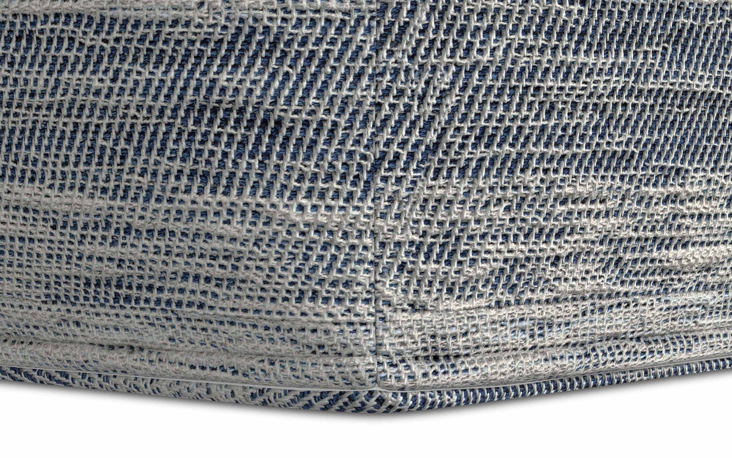 Patterened Teal Melange | Clay Square Pouf