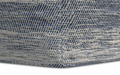 Patterened Teal Melange | Clay Square Pouf