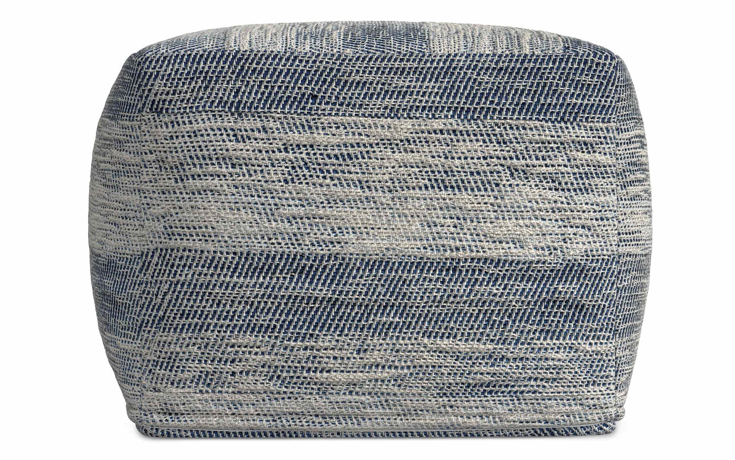 Patterened Teal Melange | Clay Square Pouf