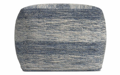 Patterened Teal Melange | Clay Square Pouf