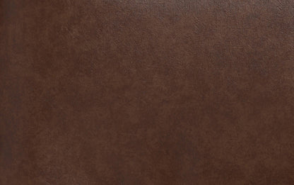 Distressed Dark Brown Distressed Vegan Leather| Brody Square Pouf