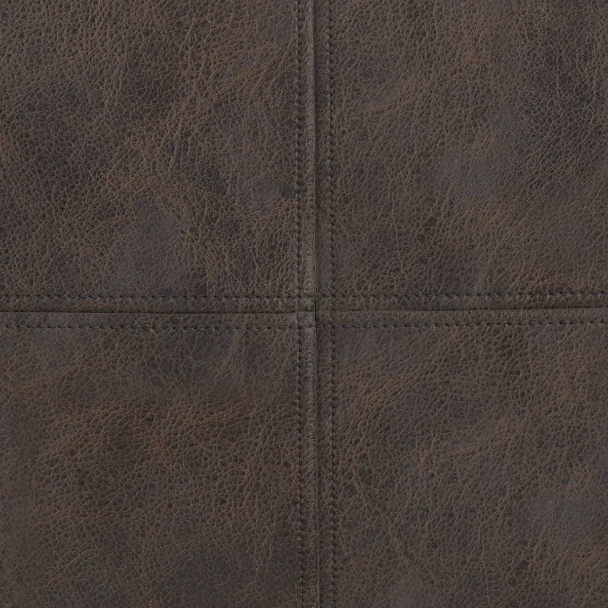 Distressed Dark Brown | Brody 18 inch Square Pouf