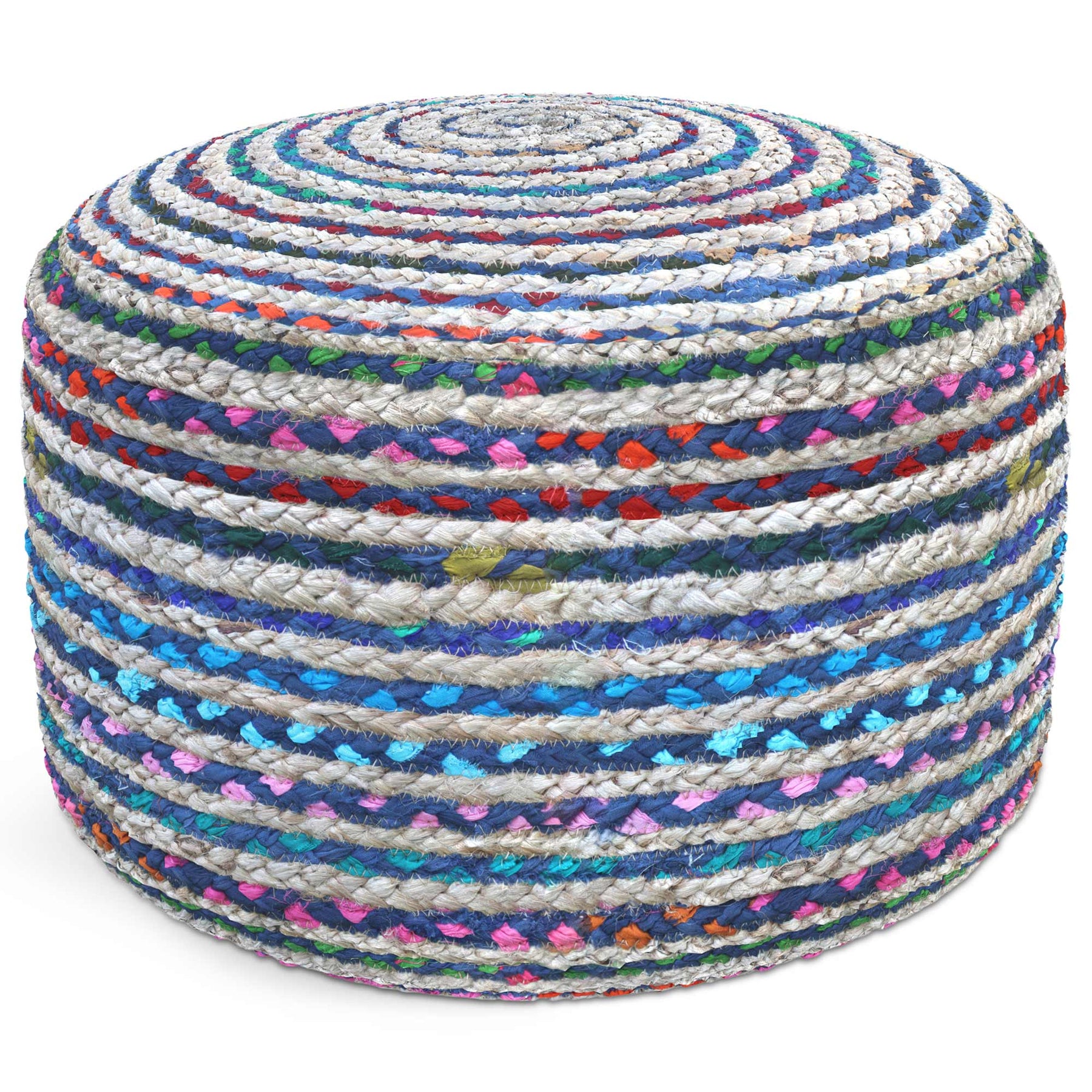 Blue | Margo Round Pouf