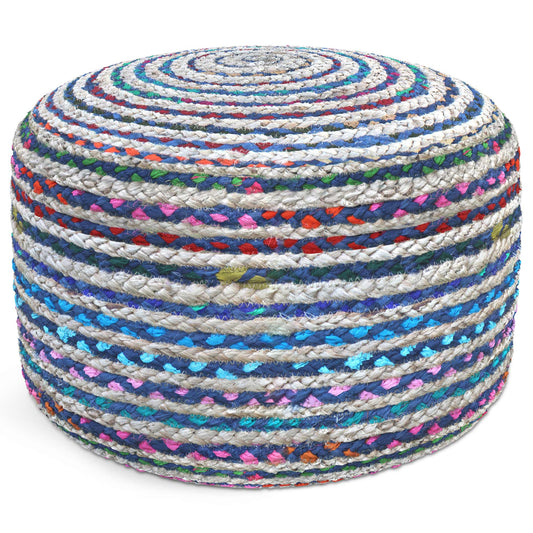 Blue | Margo Round Pouf