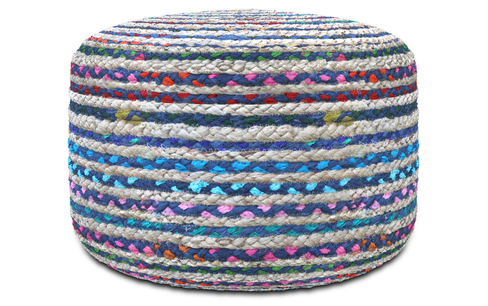 Blue | Margo Round Pouf