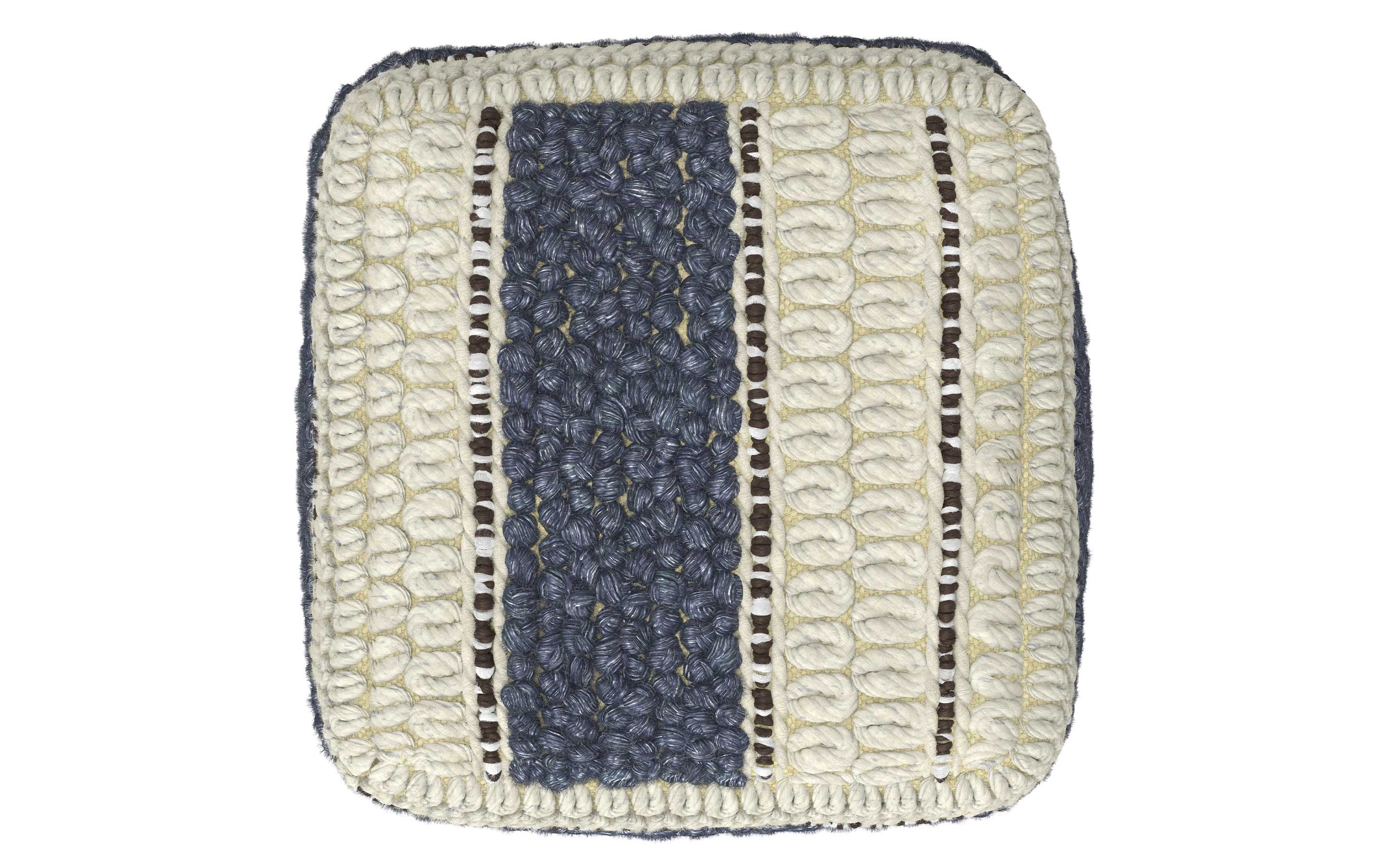 Wool Cotton Square Pouf | Grady Square Pouf – Simpli Home