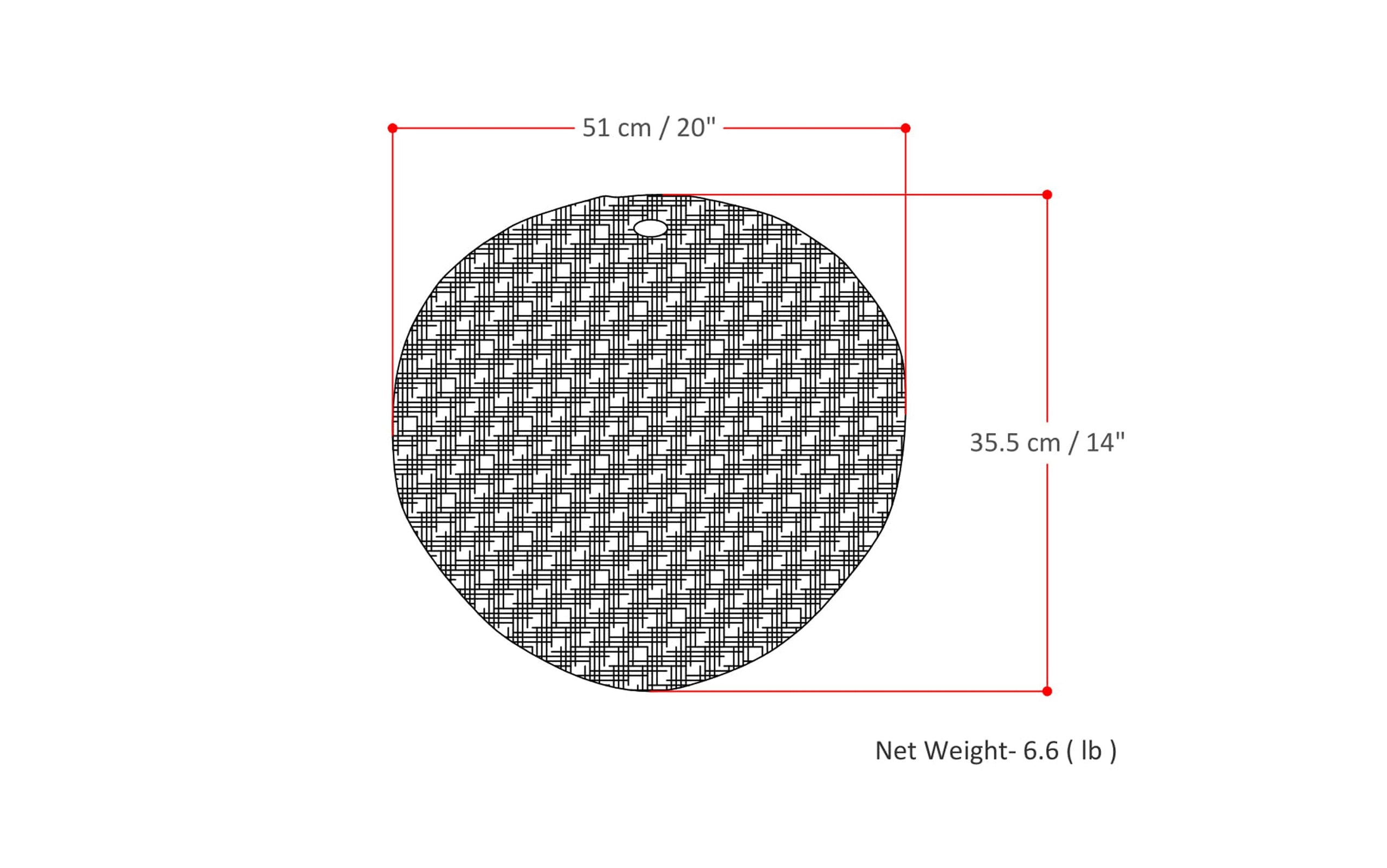 Grey | Nikki 20 in Wide Hand Knit Round Pouf